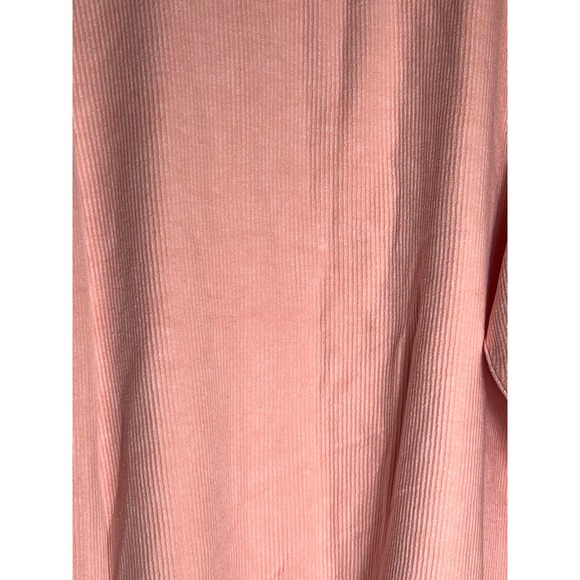 Chicka-d Women's Coral Pink Corduroy Crewneck Pullover Sweatshirt Top - Picture 11 of 12